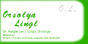 orsolya lingl business card